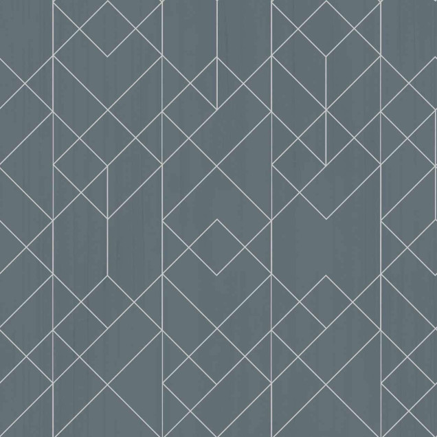 Tapet geometric cu romburi pe un perete într-un interior elegant.