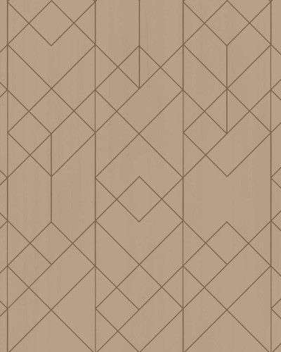 Tapet cu design geometric în nuanțe de maro