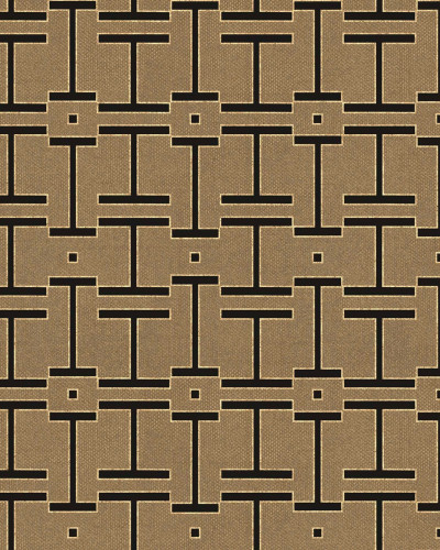 Tapet cu model geometric discret într-un living modern