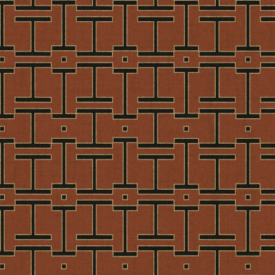 Tapet geometric maro în design interior modern