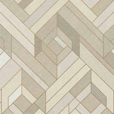 Tapet cu model geometric în dormitor