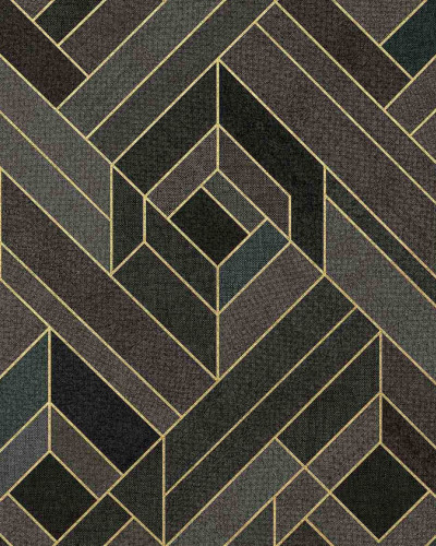 Tapet cu model hexagonal ardezie într-un interior modern