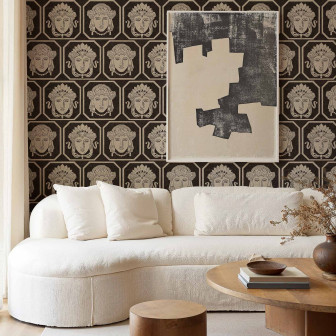 Tapet cu design deosebit Tapet elegant cu model distinctiv pe un perete