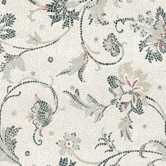 Tapet floral tip mozaic Tapet floral cu aspect de mozaic delicat