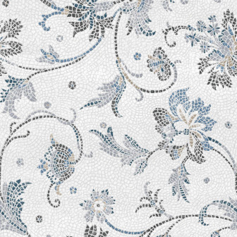 Tapet floral stil mozaic Coordonne Aqua Tapet floral stil mozaic, Coordonne Aqua