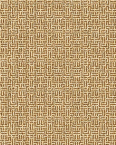 Tapet geometric curry în decor interior