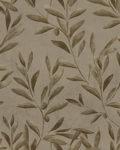 Tapet floral maro cu design elegant în interior