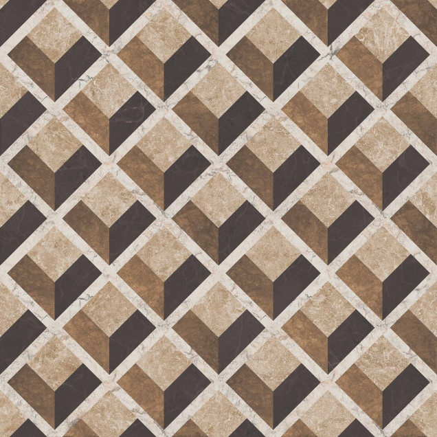 Tapet cu model geometric maro, bej și gri