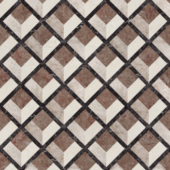 Tapet geometric maro in baie