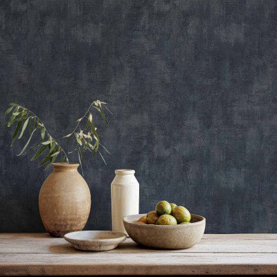 Tapet albastru texturat cu detalii decorative
