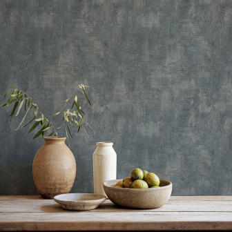 Tapet texturat albastru-gri, design interior