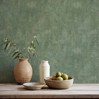 Tapet verde texturat cu aranjament decorativ rustic