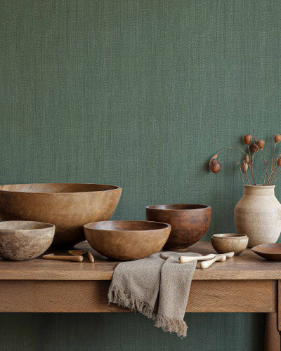 Tapet verde texturat creând un fundal elegant