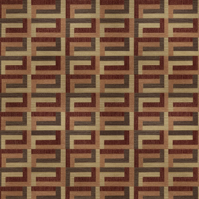 Tapet cu design geometric în nuanțe de auriu și maro într-o sufragerie elegantă
