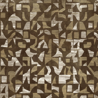 Tapet abstract în tonuri aurii și maro, design interior modern