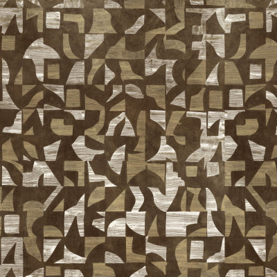 Tapet abstract în tonuri aurii și maro, design interior modern