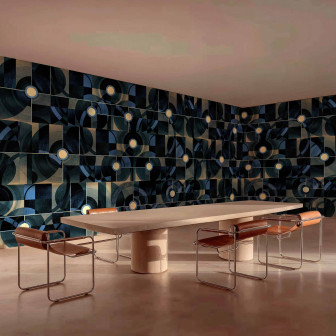Tapet geometric cu design modern
