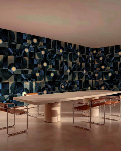 Tapet geometric cu design modern