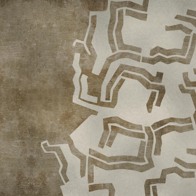 Tapet cu design abstract argintiu în dining room modern