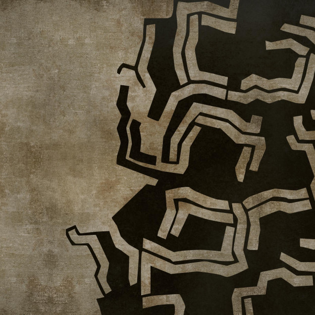 Tapet abstract maro într-o sală de mese elegantă