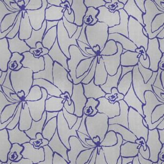 Tapet floral argintiu cu design modern
