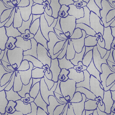 Tapet floral argintiu cu design modern