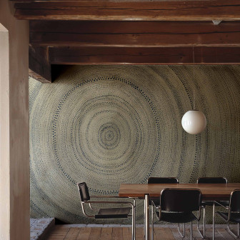 Tapet cu design abstract în living modern