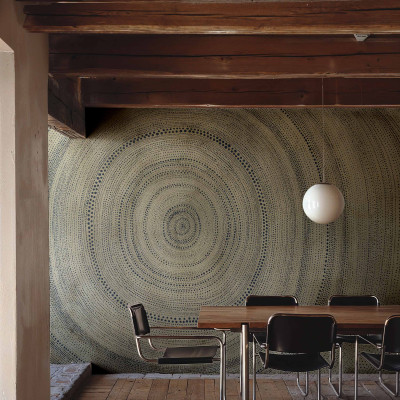 Tapet cu design abstract în living modern