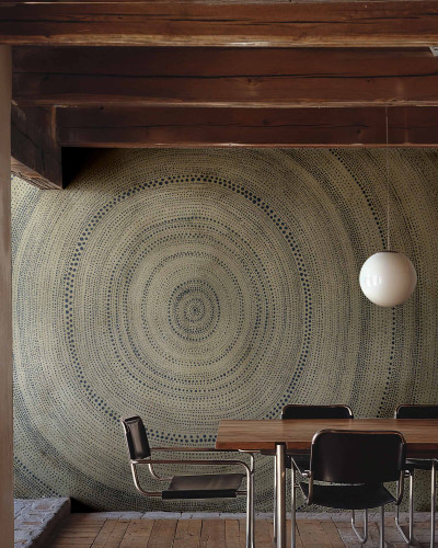 Tapet cu design abstract în living modern