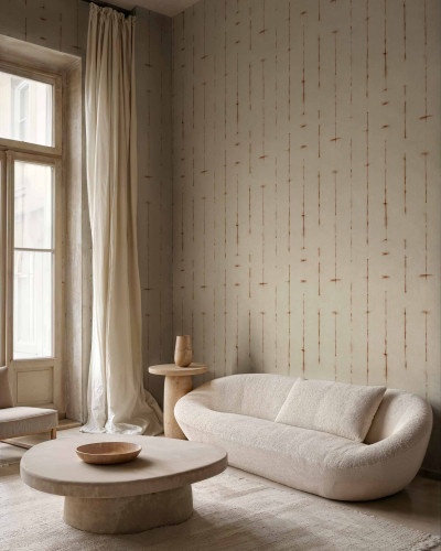Tapet cu model natural in living modern
