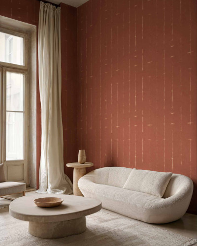 Tapet elegant în nuanțe de amber, design Coordonne