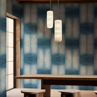 Tapet cu design indigo, ideal pentru un interior elegant