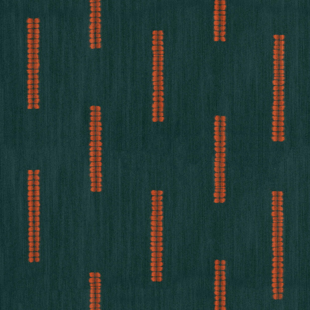 Tapet verde cu model geometric portocaliu într-un birou modern