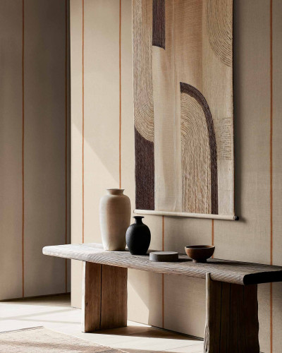 Tapet elegant cu design abstract în nuanțe de bej și maro