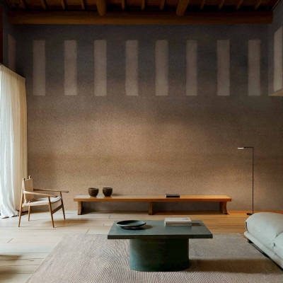 Tapet elegant cu model subtil într-un living modern