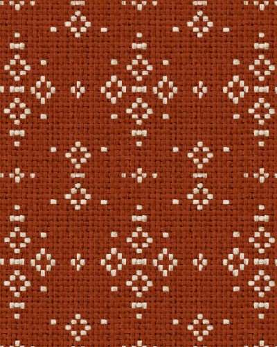 Tapet teracota cu model geometric etnic in bucatarie