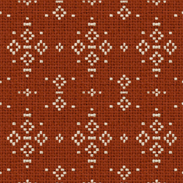 Tapet teracota cu model geometric etnic in bucatarie