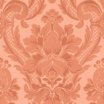 Tapet damasc venețian piersică într-un interior clasic