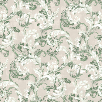 Tapet cu model damasc bizantin verde salvie