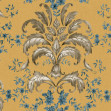 French Damask, Mustard, Coordonne, 5mp / rola