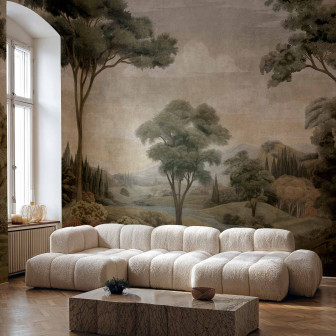 Fototapet cu peisaj de natură, nuanțe de verde