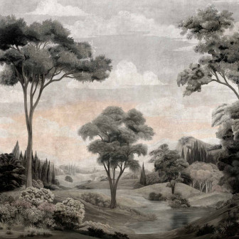 Fototapet cu peisaj natural elegant în nuanțe neutre