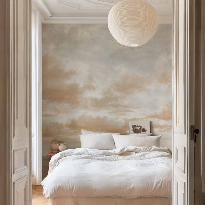 Tapet decorativ cu nori cumulus, design elegant