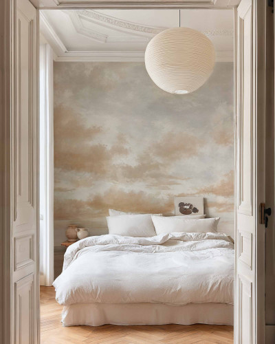 Tapet decorativ cu nori cumulus, design elegant