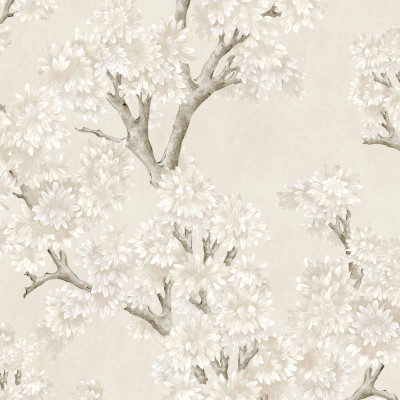 Tapet floral elegant cu arbuști