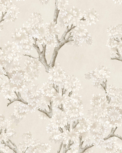 Tapet floral elegant cu arbuști