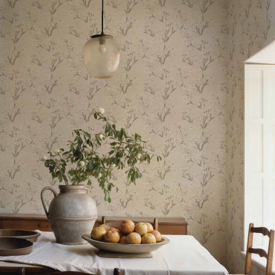 Tapet floral elegant cu arbuști