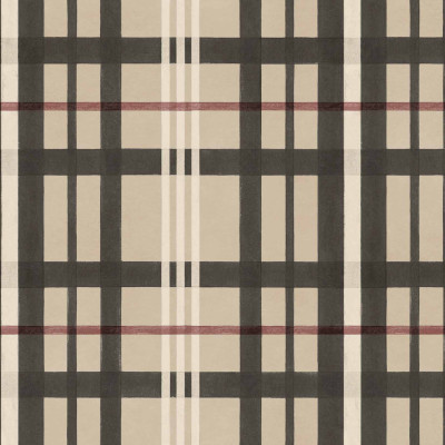Tapet geometric în carouri într-o cameră decorată