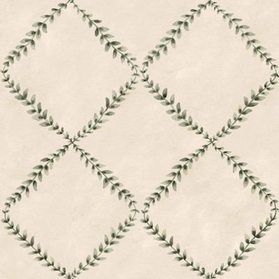 Tapet cu design de ghirlande verzi