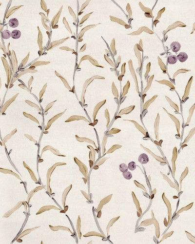 Tapet floral cu prune pentru decor interior
